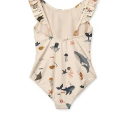 Kallie Badedragt Med Print Og Flæse