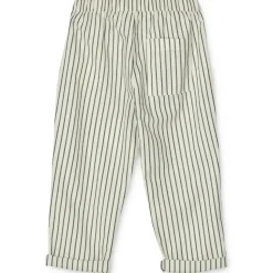 Orlando garnfarvede poplinbukser med striber