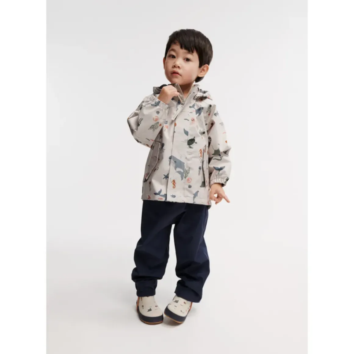 Tekla kort regnstøvle med print