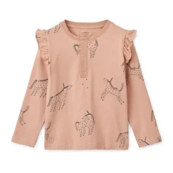 Wilhelm Pyjamassæt Med Flæser Og Print