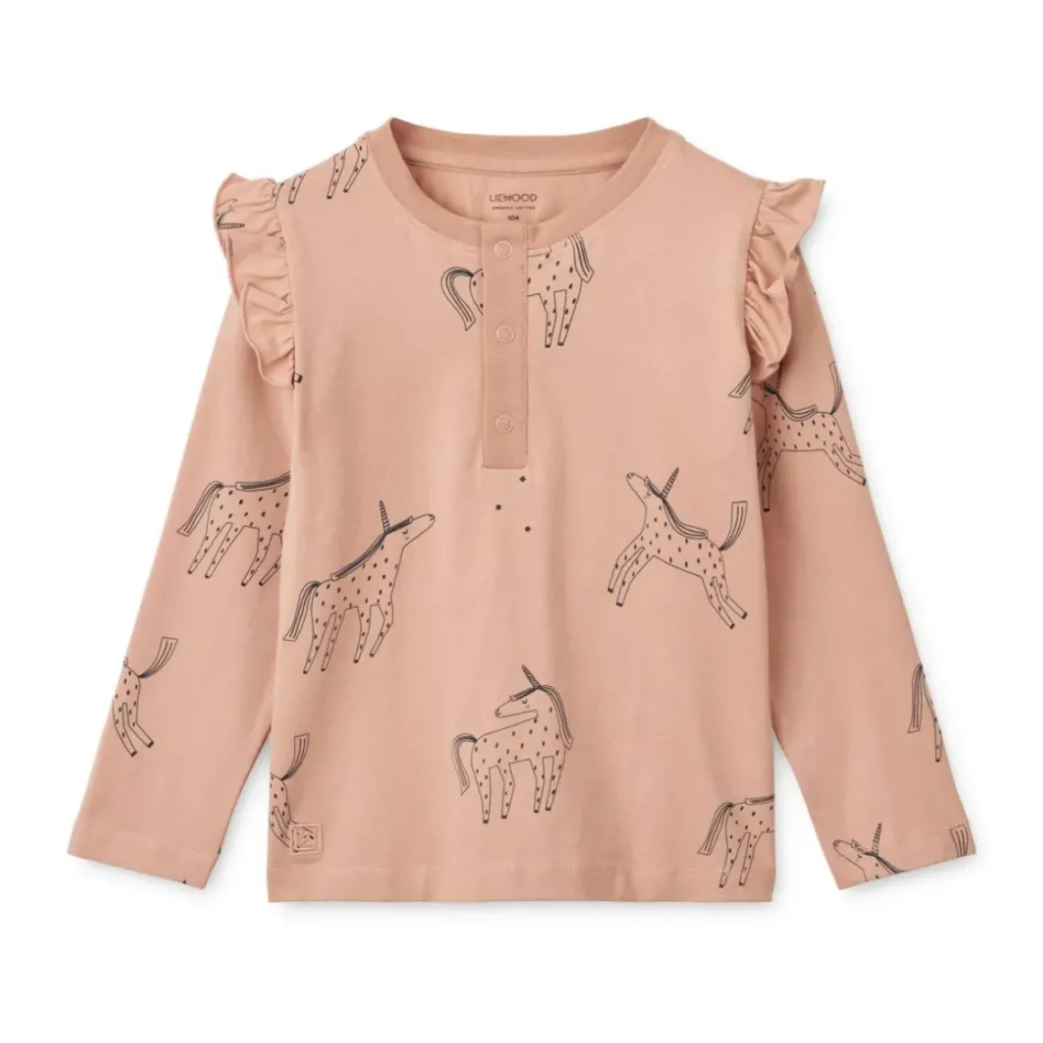 Wilhelm Pyjamassæt Med Flæser Og Print